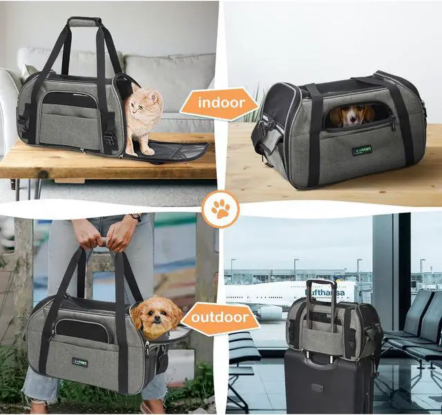 Alt view image 7 of 7 - Jespet Soft-Sided Pet Carrier, Airline Approved Pet Carriers Dog Carrier Collapsible, Collapsible Kennel for Small Dogs Cats, Puppy