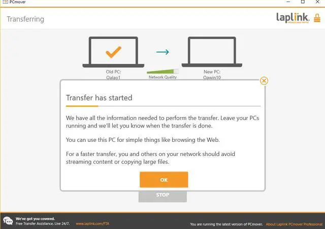Alt view image 6 of 13 - Laplink PCmover Ultimate 11 | Moves your Applications, Files and Settings from an Old PC to a New PC | Includes SuperSpeed USB 3.0 Cable | 1 Use