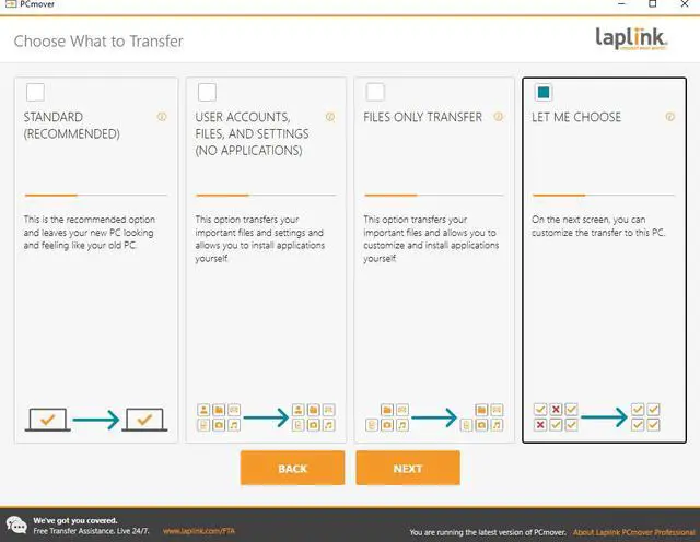 Alt view image 4 of 8 - Laplink PCmover Ultimate 11 | Moves your Applications, Files and Settings from an Old PC to a New PC | Includes Optional Ethernet Cable | 1 Use