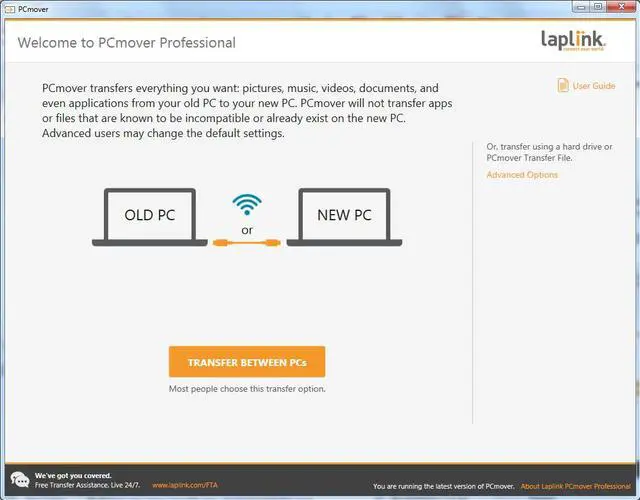 Alt view image 2 of 8 - Laplink PCmover Ultimate 11 | Moves your Applications, Files and Settings from an Old PC to a New PC | Includes Optional Ethernet Cable | 1 Use