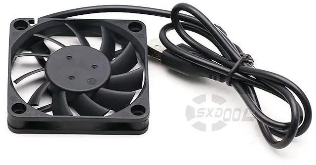 Alt view image 5 of 5 - 5V ultra-quiet 6CM ultra-thin USB interface, router, power cat, light cat, cooling fan 6010 0.10A 16CFM double ball Backpacking, camping tents to ventilate heat, carry a lightweight fan with you