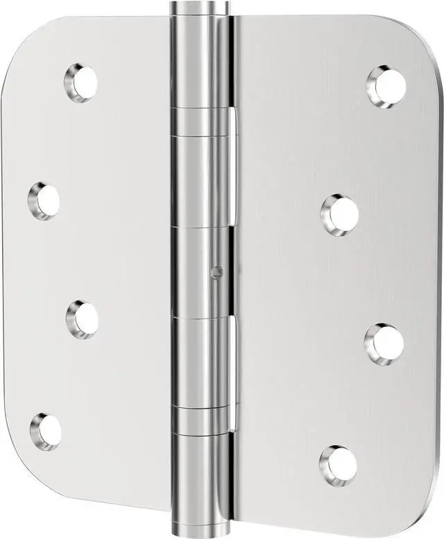 Main image of Hinges 4'' Stainless Steel Hinges 4 Inch Interior & Exterior Door Hinges for Left & Right Doors Ball Bearing Nrp Door Hinges Heavy Duty Door Hinge with 5/8" Radius Corners 2 Pack-Non Removable Pin