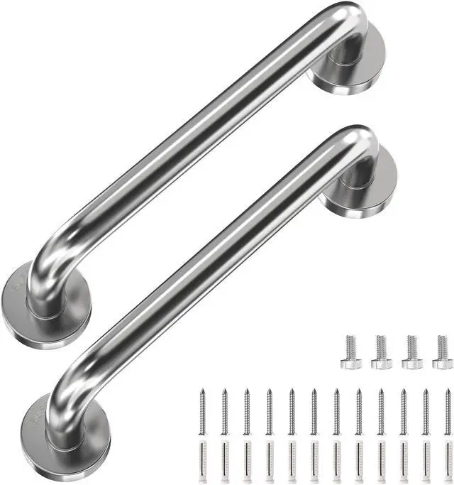 Main image of Grab Bars for Bathtubs and Showers, 2 Pack 12 Inch Shower Grab Bars Stainless Steel Shower Handle, Safety Bath Shower Grab Bar for Seniors