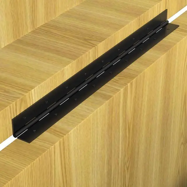 Alt view image 3 of 7 - Piano Hinge 18 Inch 304 Stainless Steel Hinge 2pcs Heavy Duty Piano Hinge 0.06" Leaf Thickness 1.2'' Open Width Continuous & Piano Hinges Continuous Hinge with Holes for Cabinets Boat Marine Door