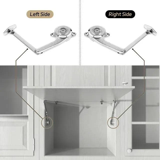 Alt view image 5 of 7 - Lid Support Hinges, Toy Box Hinges Heavy Duty Chest Hinges Upward Top-Opening Flap Doors (Pack of 2)