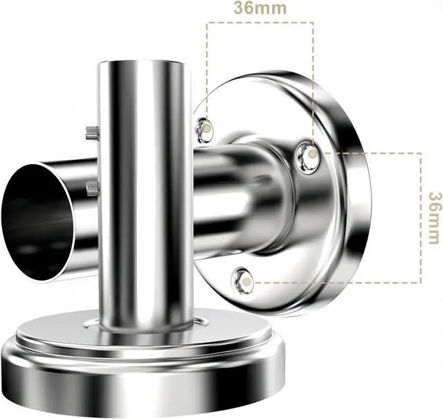 Alt view image 6 of 7 - Misounda Shower Curtain Rod,Stainless Steel Adjustable Curved Shower Rod, Drilling Install, For Bathroom, Bathtub, Cloakroom, Dressing Room,Etc. (L Shape, 35.5-47 x 35.5-47 Inch)