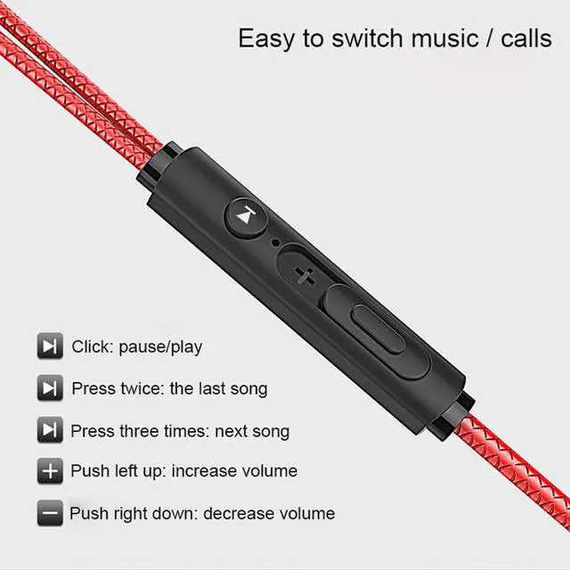 Alt view image 4 of 7 - In-Ear Gaming Earphones - 3.5mm Wired Earbuds With Microphone Super Bass for Mobile Phone Ipod PC Headset Earbud