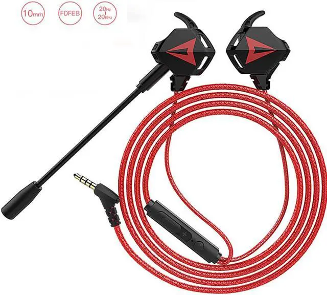 Alt view image 5 of 7 - In-Ear Gaming Earphones - 3.5mm Wired Earbuds With Microphone Super Bass for Mobile Phone Ipod PC Headset Earbud