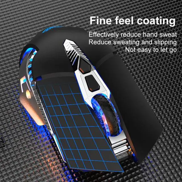 Alt view image 6 of 7 - Wireless Bluetooth Gaming Mouse with 3 Modes (BT5.0, BT3.0 and 2.4G), USB  Rechargeable Optical Gamer Mouse for PC Desktop Laptop