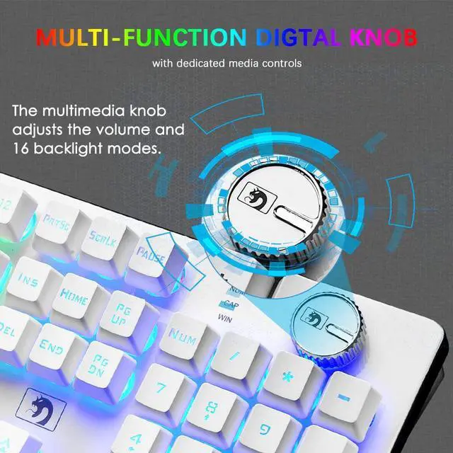 Alt view image 4 of 7 - Rechargeable 2.4G Wireless Keyboard and Mouse Combo Mechanical Feel Backlit Gaming Keyboard & Mouse for Laptop Computer and Mac