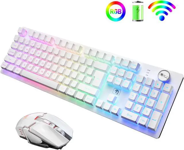 Main image of Rechargeable 2.4G Wireless Keyboard and Mouse Combo Mechanical Feel Backlit Gaming Keyboard & Mouse for Laptop Computer and Mac