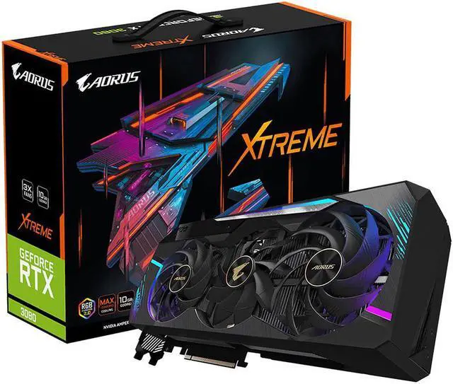 Alt view image 7 of 7 - GIGABYTE AORUS GeForce RTX 3080 XTREME 10GB Video Card, GV-N3080AORUS X-10GD (REV 2.0) LHR