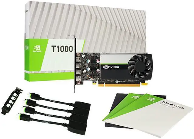 Alt view image 5 of 5 - NVIDIA T1000 4 GB GDDR6 - PCIe 3.0 x16 low profile - 4 x Mini DisplayPort Graphic Card