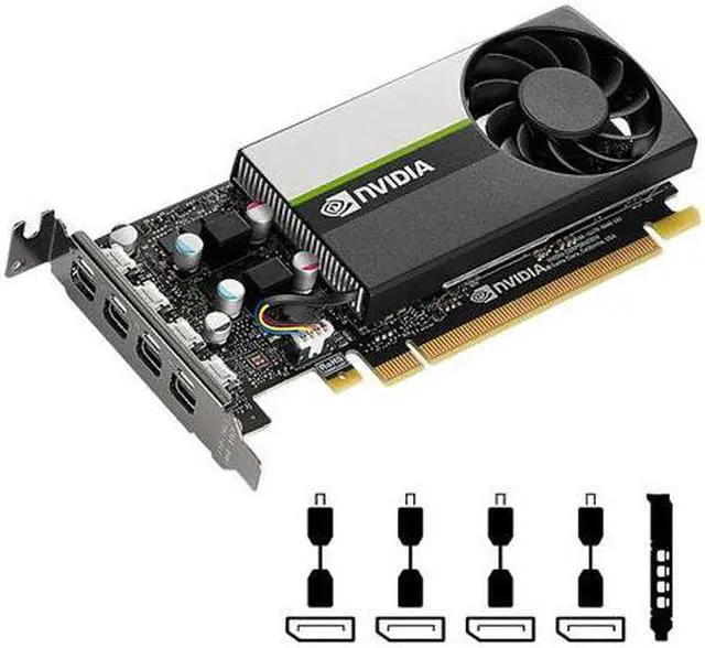 Alt view image 4 of 5 - NVIDIA T1000 4 GB GDDR6 - PCIe 3.0 x16 low profile - 4 x Mini DisplayPort Graphic Card