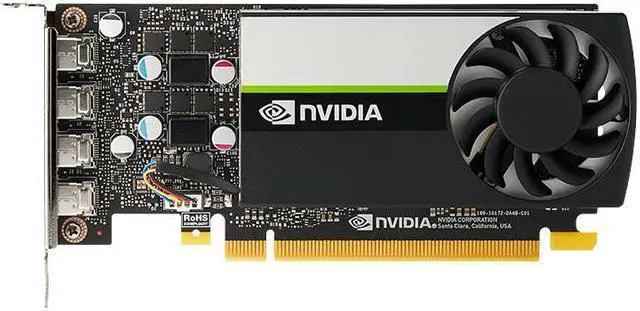 Alt view image 2 of 5 - NVIDIA T1000 4 GB GDDR6 - PCIe 3.0 x16 low profile - 4 x Mini DisplayPort Graphic Card