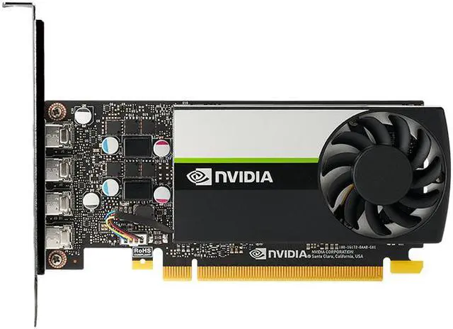Main image of NVIDIA T1000 4 GB GDDR6 - PCIe 3.0 x16 low profile - 4 x Mini DisplayPort Graphic Card
