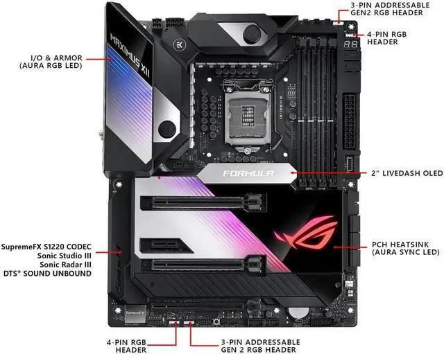 Alt view image 2 of 5 - ASUS ROG MAXIMUS XII FORMULA LGA 1200 ATX Intel Motherboard