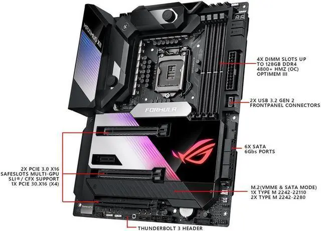 Alt view image 3 of 5 - ASUS ROG MAXIMUS XII FORMULA LGA 1200 ATX Intel Motherboard