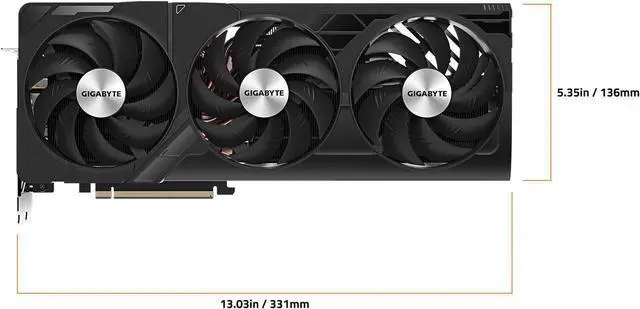 Alt view image 4 of 9 - GIGABYTE GeForce RTX­­ 4070 Ti SUPER WINDFORCE MAX OC 16G Graphics Card, 3x WINDFORCE Fans, 16GB 256-bit GDDR6X, GV-N407TSWF3MAX OC-16GD Video Card
