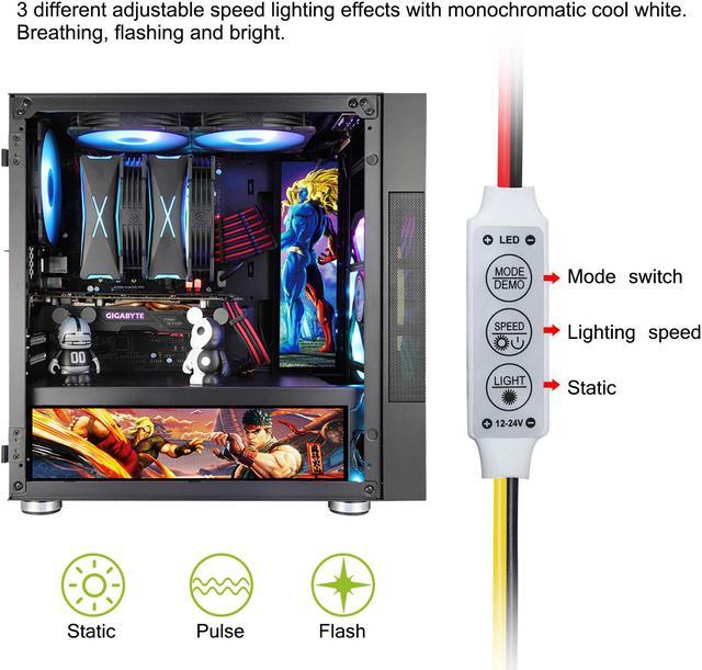 Alt view image 3 of 7 - Vetroo Streetfighter Character Poster Display Board w/ LED Lights for Computer PC Case Decor Full HD 2K Multi-Mode Function 9.8" x 3.1" (Vertical, A6)