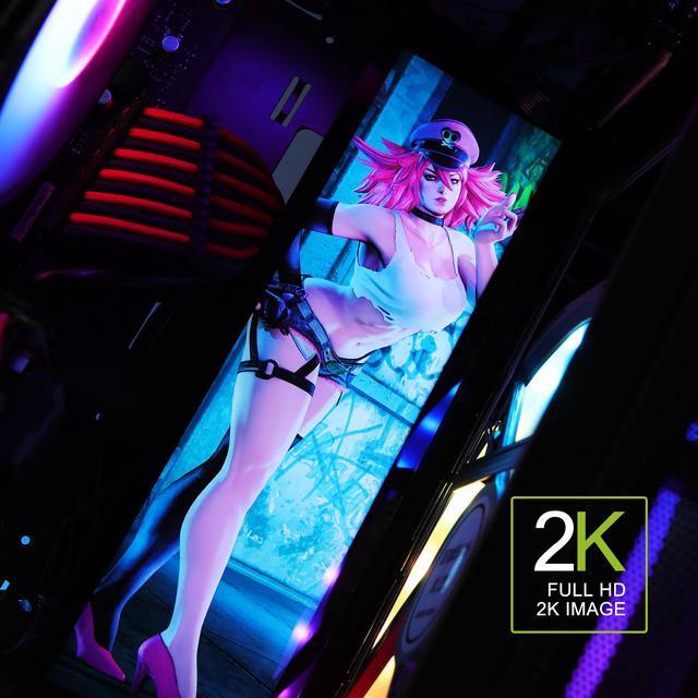 Alt view image 4 of 7 - Vetroo Streetfighter Character Poster Display Board w/ LED Lights for Computer PC Case Decor Full HD 2K Multi-Mode Function 9.8" x 3.1" (Vertical, A6)