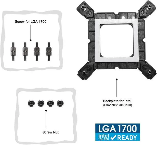 Alt view image 2 of 7 - Vetroo Premium Intel LGA1700/1200/115X Mounting Kit for Vetroo V240 V360 AIO CPU Cooler