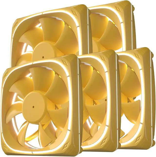 Main image of Vetroo DF120 120mm Case Fan White LED Lighting PC Cooling Fan Green Fan Frame for Radiator / CPU Cooler / Computer Case