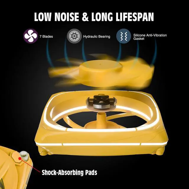 Alt view image 5 of 7 - Vetroo DF120 120mm Case Fan White LED Lighting PC Cooling Fan Green Fan Frame for Radiator / CPU Cooler / Computer Case