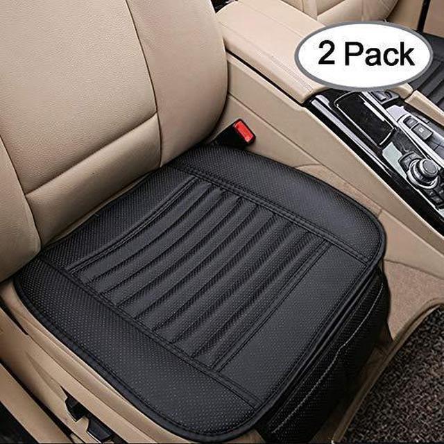 Big Ant 2 Pack Universal Car Front Seat Cover, Seat Cushion Pad Mat for Auto  Supplies Office Chair with Breathable PU Leather (Black) 