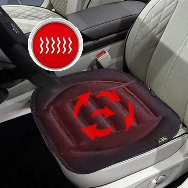 Black-1 Pack Big Ant Heated Car Seat Cushion 12V Heated Car Seat Covers Heated Pad Winter Warmer Cover for Home,Car Seat,Office Chair 