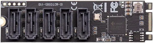 Main image of IO CREST Internal 5 Port Non-RAID SATA III 6GB/s M.2 B+M Key Adapter Card for Desktop PC Support SSD and HDD. JMB585 Chipset
