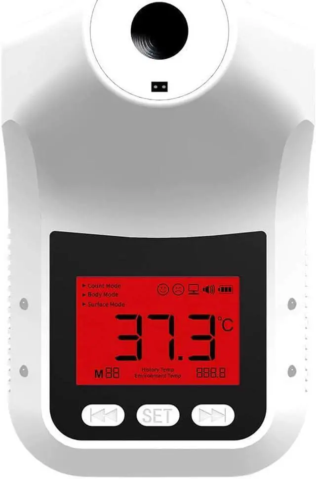 Alt view image 6 of 7 - Wall Mounted Non-Contact Infrared Temperature Measurement K3 Pro Forehead Thermometer with Fever Alarm. Hands Free Non Contact - Reopen Safely Office Home Supermarket School Community Entrance