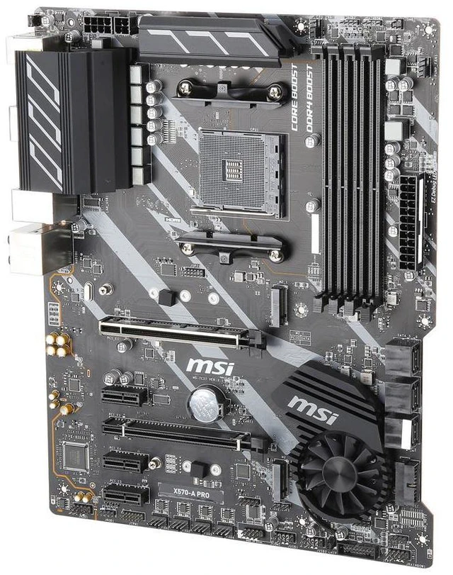 Alt view image 6 of 7 - MSI X570-A PRO Motherboard AMD AM4 SATA 6Gb/s M.2 USB 3.2 Gen 2 HDMI ATX