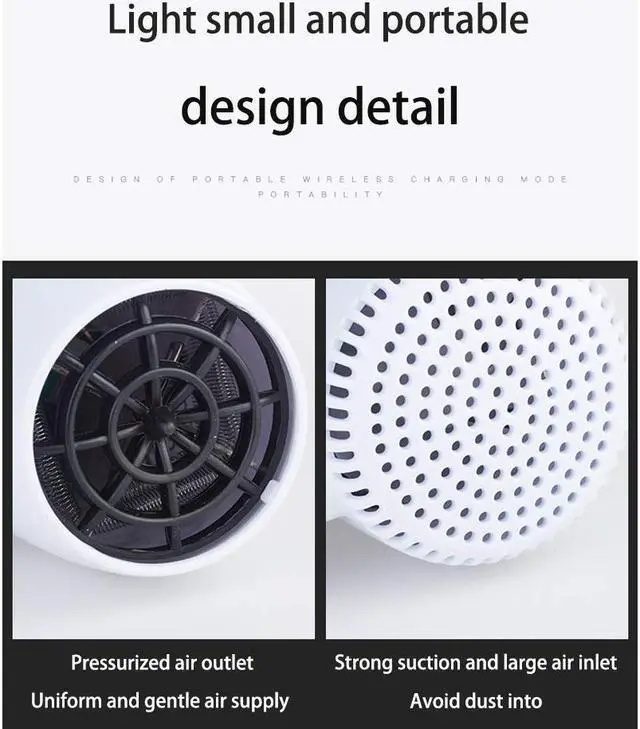 Alt view image 5 of 7 - Cordless Hair Dryer 450W USB Rechargeable Portable Blow Hot and Cold Blower Suitable for Hotel Home School pet Care Outdoor Travel Tool Equipment,EnhancedEdition