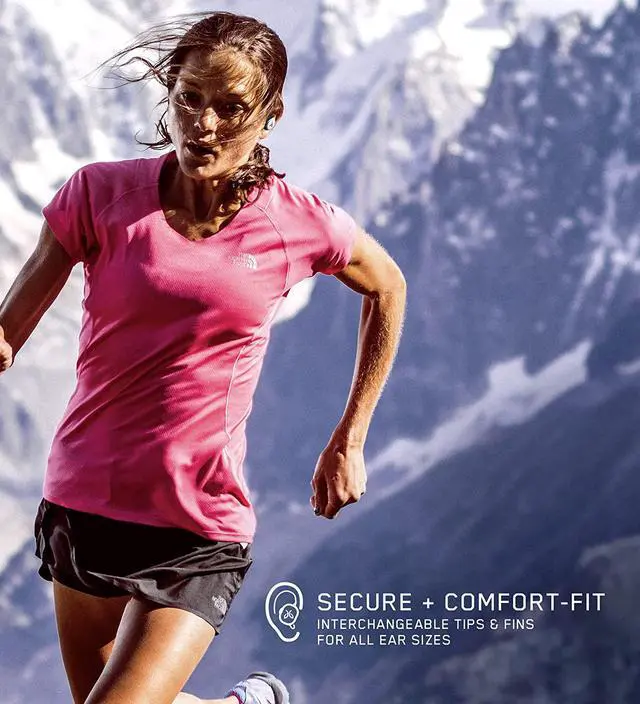 Alt view image 4 of 6 - Jaybird RUN True Wireless Headphones for Running, Secure Fit, Sweat-Proof and Water Resistant, Custom Sound, 12 Hours In Your Pocket, Music + Calls (Jet)