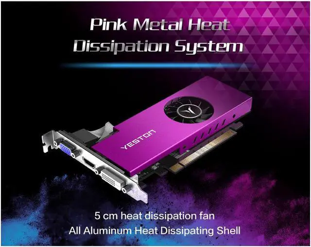Main image of Yeston AMD Radeon RX 550 Graphics Card(FAST SHIPPING within 7-9 DAYS), 4GB 128-Bit GDDR5 PCI Express 3.0 x 8, VGA/HDMI/DVI-D Tri-ports, DirectX 12, OpenGL 4.5, Low Profile GPU, Desktop Video Card