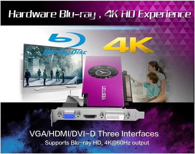 Alt view image 5 of 7 - Yeston AMD Radeon RX 550 Graphics Card(FAST SHIPPING within 7-9 DAYS), 4GB 128-Bit GDDR5 PCI Express 3.0 x 8, VGA/HDMI/DVI-D Tri-ports, DirectX 12, OpenGL 4.5, Low Profile GPU, Desktop Video Card