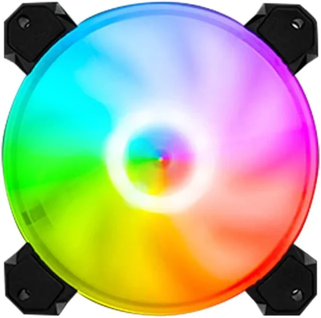 Alt view image 3 of 4 - SUIUBUY 3 Pack 120mm RGB & PWM Game Case Fan RGB 12V Quiet LED Transparent Gaming PC Computer CPU Case Fan and PC Case Cooler