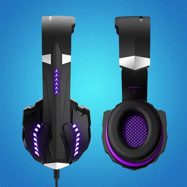 SUIUBUY Gamer Wired Lightweight Headset with Microphone for Ps5 7.1 Stereo  Bass Surround Sound audifonos Gamer Headset with Microphone Purple 