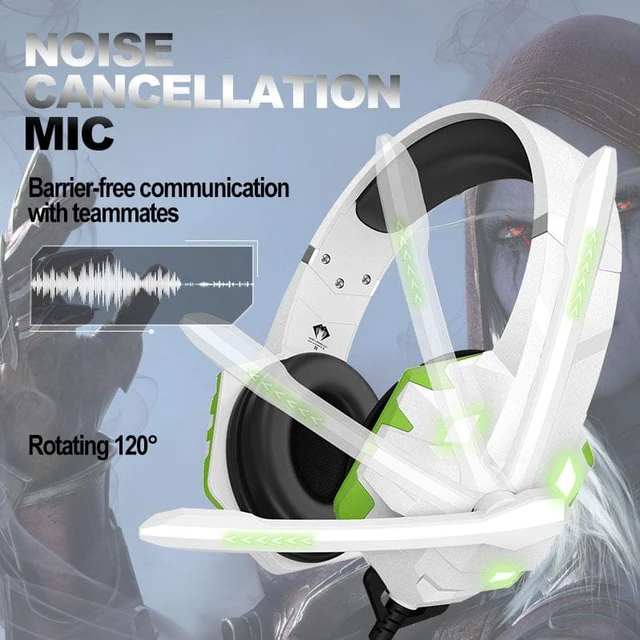 Alt view image 3 of 7 - SUIUBUY Gaming Headset 7.1 Bass Surround Sound with Noise Cancellation Microphone for PS5 PS4 Xbox Controller Mobile Phone PC