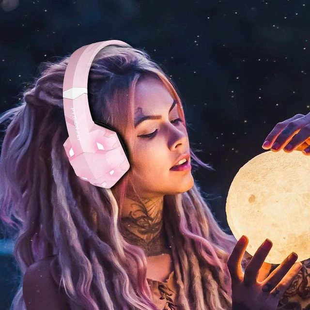 Alt view image 5 of 7 - SUIUBUY Gaming Headset 7.1 Bass Surround Sound with Noise Cancellation Microphone for PS5 PS4 Xbox Controller Mobile Phone PC Pink
