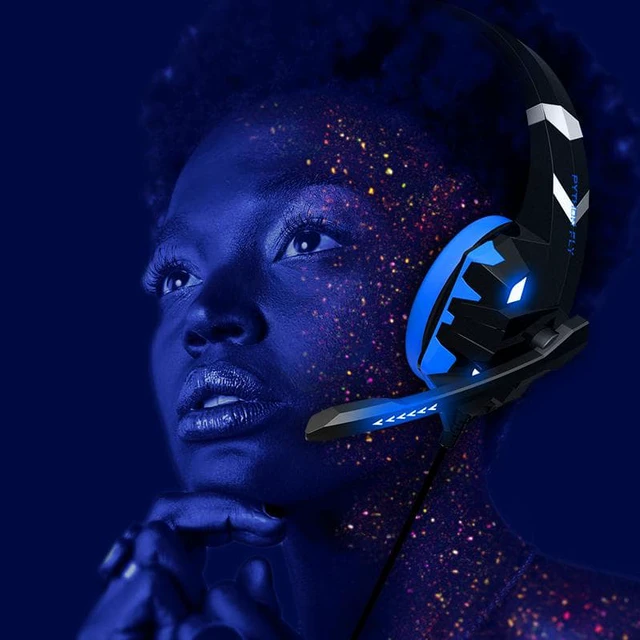 Alt view image 5 of 7 - SUIUBUY Gaming Headset 7.1 Bass Surround Sound with Noise Cancellation Microphone for PS5 PS4 Xbox Controller Mobile Phone PC Blue