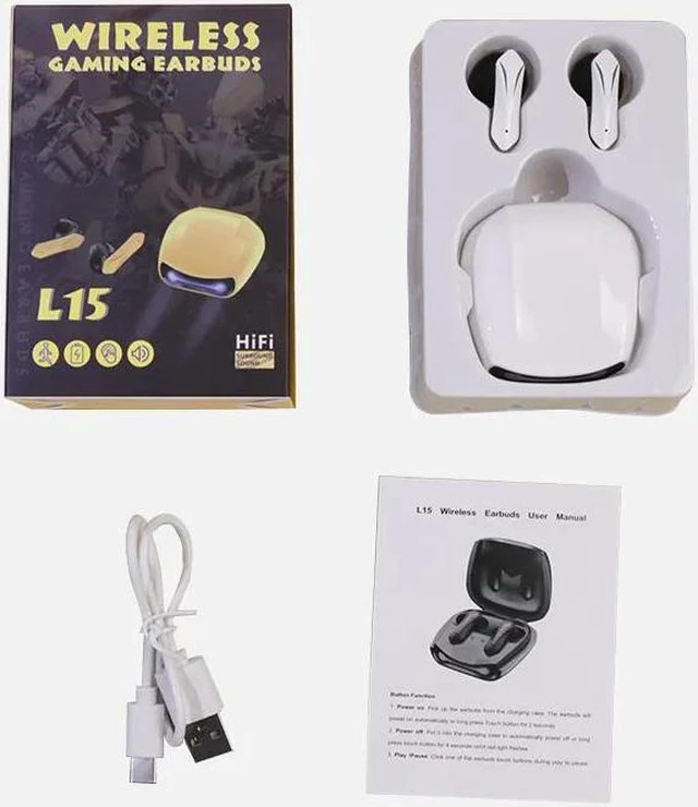 Alt view image 3 of 3 - SUIUBUY Gaming Wireless Earphones Headphones Sport Headset Headphones with Charging Case