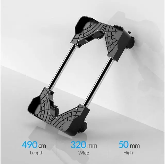 Alt view image 7 of 7 - Mobile CPU Stand, Computer Tower Holer with Locking Caster Wheel Adjustable Computer Tower Stand with Locking Caster Wheels Under Home Office Desk