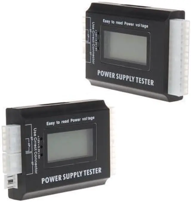 Alt view image 3 of 5 - Digital 20/24 4Pin LCD PC Computer Power Supply Tester  for SATA IDE HDD ATX ITX BYI Connectors