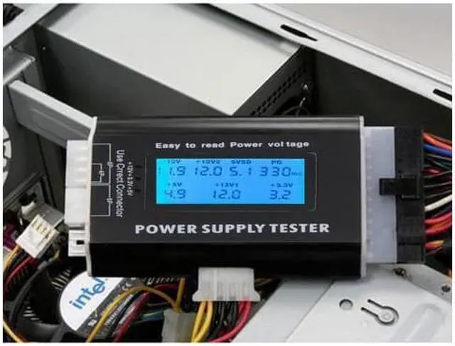Alt view image 2 of 5 - Digital 20/24 4Pin LCD PC Computer Power Supply Tester  for SATA IDE HDD ATX ITX BYI Connectors