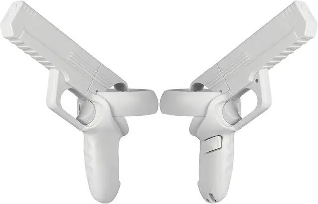 Alt view image 2 of 5 - VR Game Gun Controller Quest 2 Controllers Pistol Case Enhanced FPS Gaming Experience -Compatible with Pistol Whip VR Game White