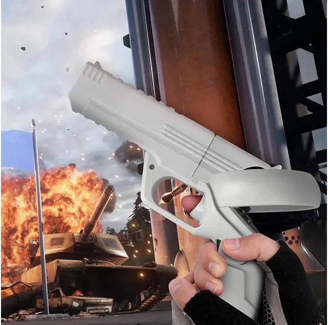 Alt view image 4 of 5 - VR Game Gun Controller Quest 2 Controllers Pistol Case Enhanced FPS Gaming Experience -Compatible with Pistol Whip VR Game White