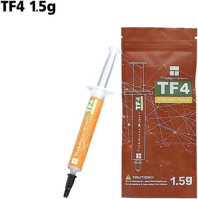 Main image of Thermalright TF4 Carbon Based Heatsink Paste 9.5 W/mK High Performance Thermal Compound Paste for Desktop Laptop Heatsink/GPU/CPU/LED Cooler Material 1.5g with Tool