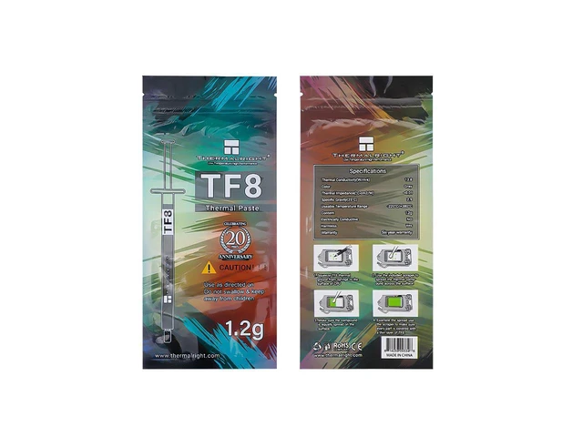 Alt view image 3 of 7 - Thermalright TF8 Carbon Based Heatsink Paste 13.8 W/mK High Performance Thermal Compound Paste for Desktop Laptop Heatsink/GPU/CPU/LED Cooler Material 1.2g with Tool
High Thermal Conductivity 13.8 W/m